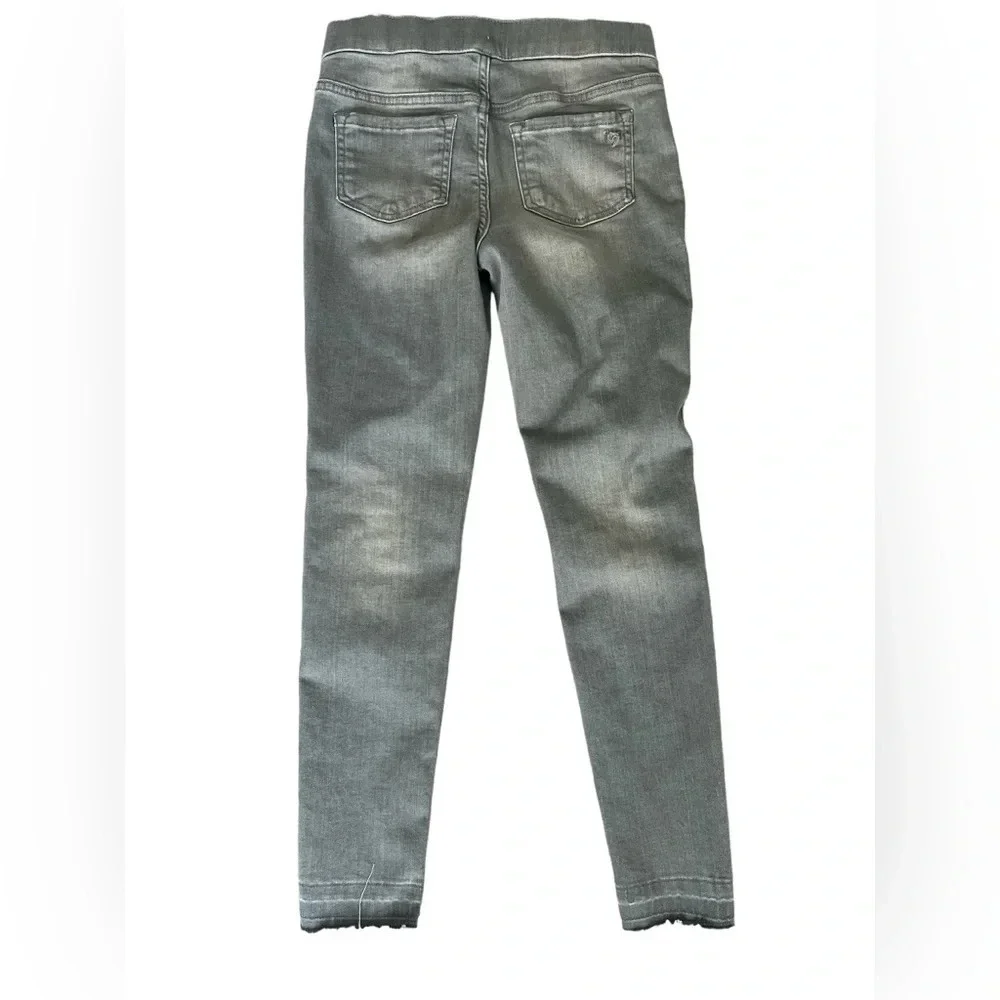 Justice Gray, Stretchy, Distressed, Raw Hem Girls Jeans, Size 12